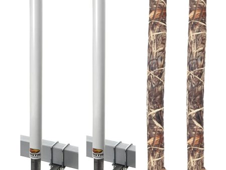 C.E. Smith PVC 40  Post Guide-On w Unlighted Posts  FREE Camo Wet Lands Post Guide-On Pads [27620-902] For Sale