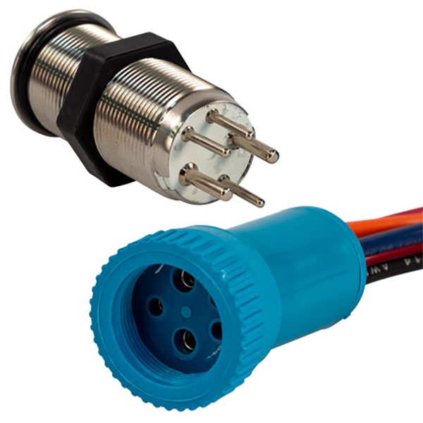 Bluewater 19mm Push Button Switch - Off On On Contact - Blue Green Red LED [9057-3113-1] Online