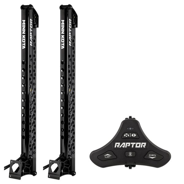 Minn Kota Raptor Bundle Pair - 8  Black Shallow Water Anchors w Footswitch [1810600 PAIR] Hot on Sale