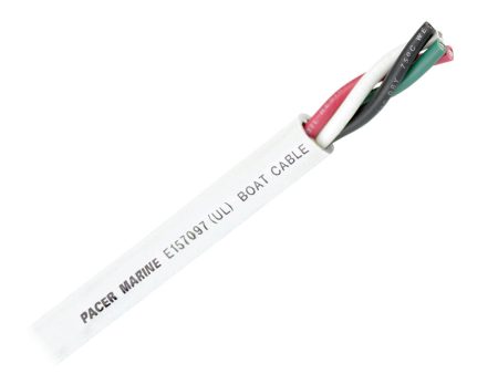 Pacer Round 4 Conductor Cable - 250 - 10 4 AWG - Black, Green, Red  White [WR10 4-250] For Cheap