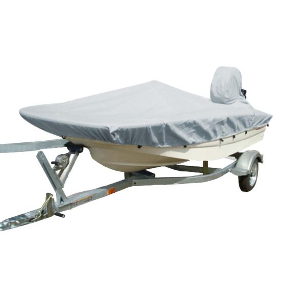 Carver Sun-DURA Styled-to-Fit Boat Cover f 13.5 Whaler Style Boats with Side Rails Only - Grey [71513S-11] Online now