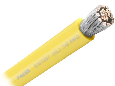 Pacer Yellow 3 0 AWG Battery Cable - Sold By The Foot [WUL3 0YL-FT] For Cheap