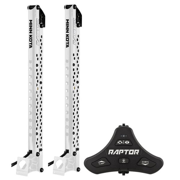 Minn Kota Raptor Bundle Pair - 10  White Shallow Water Anchors w Active Anchoring  Footswitch Included [1810631 PAIR] For Discount