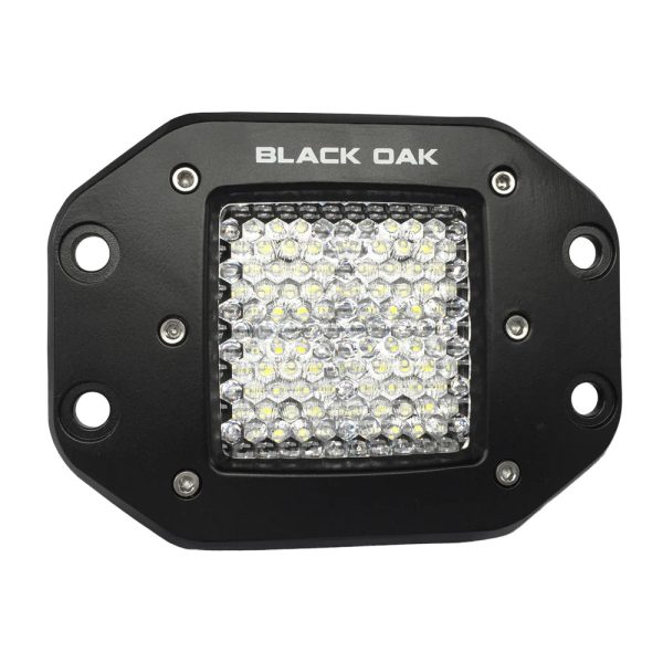 Black Oak Pro Series 2  Flush Mounted Diffused Light - Black [2D-FPOD10CR] Discount