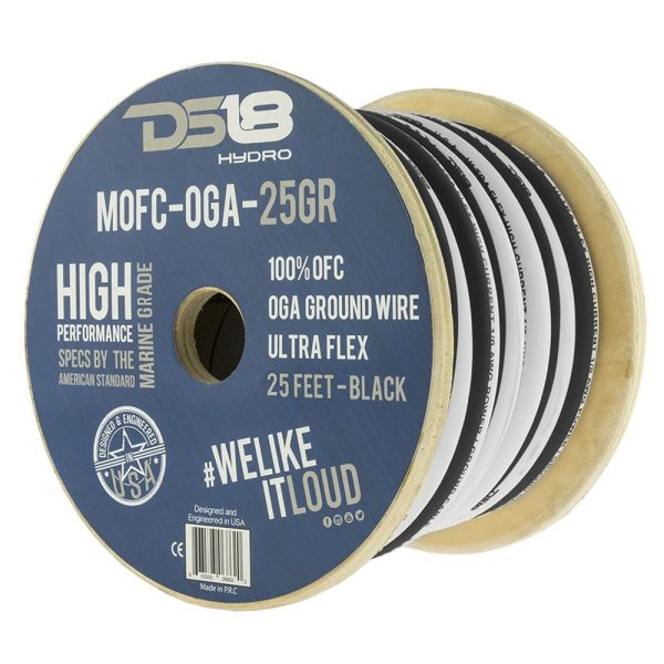 DS18 HYDRO Marine Grade OFC Ground Wire 0 GA - 25 Roll [MOFC0GA25G] Online Hot Sale