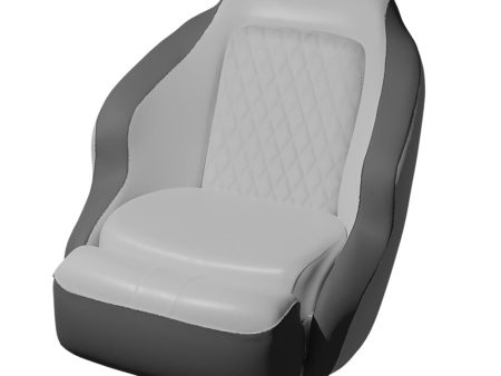 TACO Anclote Diamond Bucket Seat - White Grey [BA1-25WHT-GRY] For Cheap