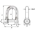 Wichard Self-Locking Allen Head Pin D Shackle - 8mm Diameter - 5 16  [01304] For Sale