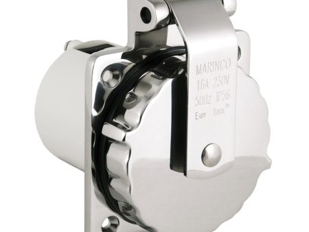 Marinco 16A 230V Easy Lock 316 Stainless Steel Inlet [303SSEL-BXPK] on Sale