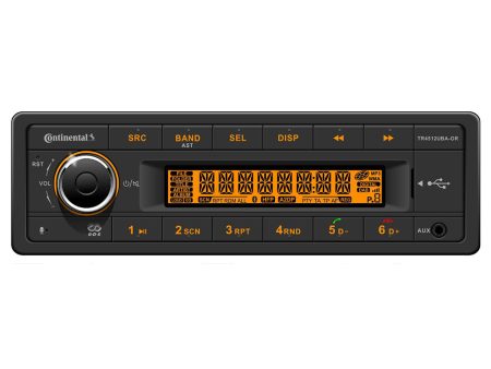 Continental Stereo w AM FM BT USB PA System Capable - 12V [TR4512UBA-OR] Online