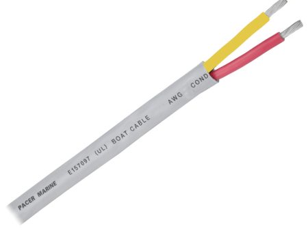 Pacer 12 2 AWG Safety Duplex Cable - Red Yellow - Sold By The Foot [W12 2RYW-FT] Online now