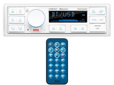 Boss Audio MR500UAB Single Din Bluetooth MP3 WMA AM FM USB Marine Radio [MR500UAB] Online Hot Sale