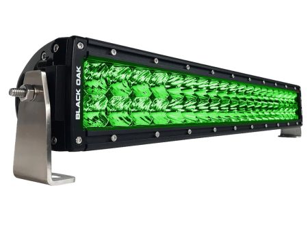 Black Oak Curved Double Row Combo Green Hog Hunting 20  Light Bar - Black [20CG-D30S] Sale