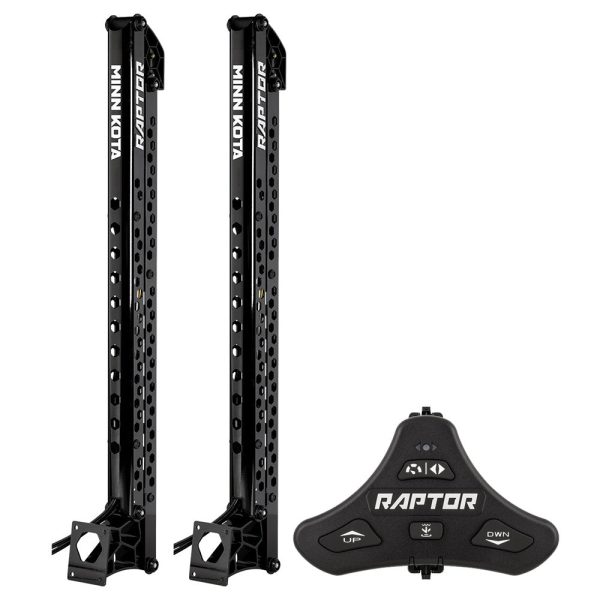 Minn Kota Raptor Bundle Pair - 8  Black Shallow Water Anchors w Active Anchoring  Footswitch Included [1810620 PAIR] Online