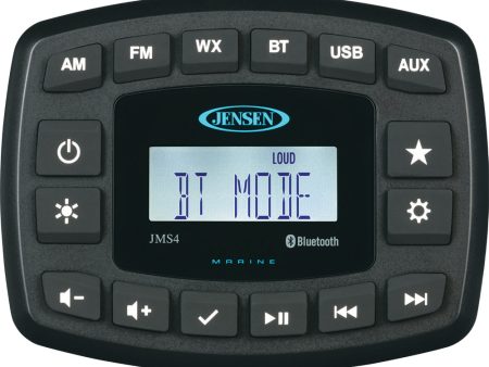 JENSEN JMS4RTL Stereo w AM FM BT - Single Zone [JMS4RTL] Cheap