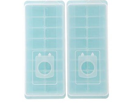 16-Compartment Ice Cube Tray 2 Pack(Blue) on Sale